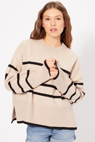 Pull - Beige et noir