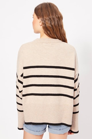 Pull - Beige et noir