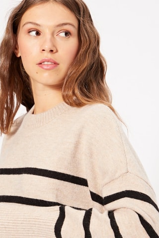 Pull - Beige et noir