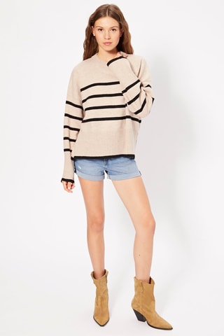 Pull - Beige et noir