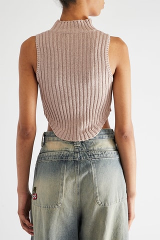 Pull sans manches - Beige