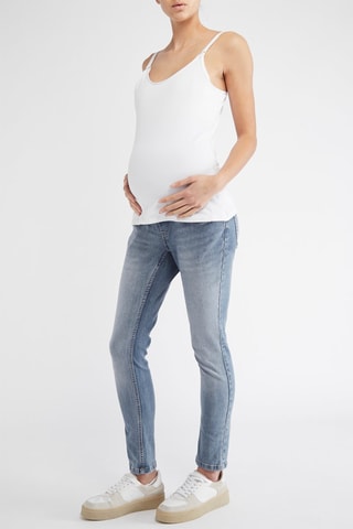 Calças de ganga de grávida skinny - Azul