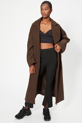 Calças bootcut de cintura alta Preto