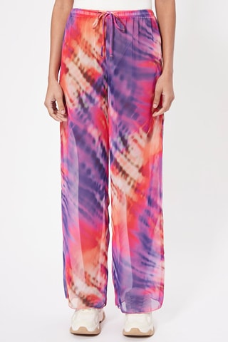 Calças casual tie and dye Violeta