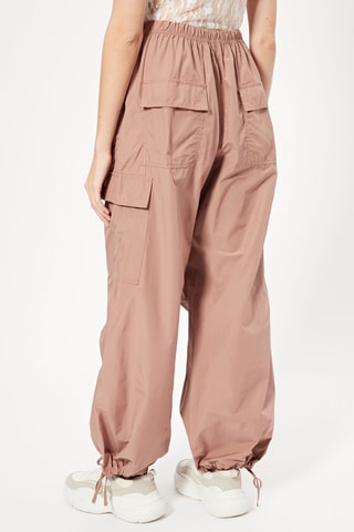 Calças jogger para-quedas Rosa