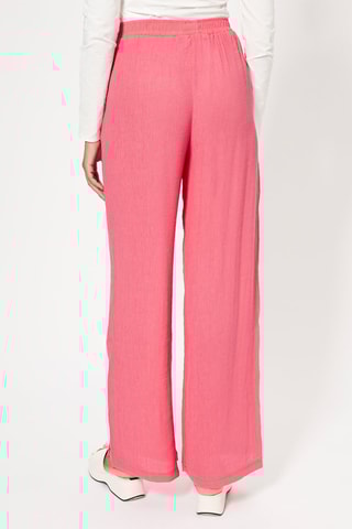 Calças wide legs cintura alta - Rosa