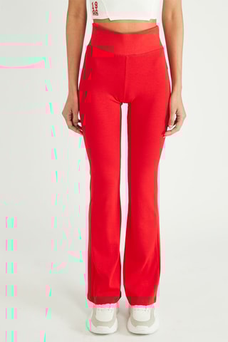 Calças flare - Vermelho