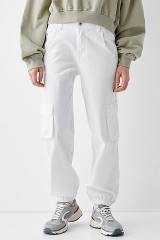 Calças jogger - Branco