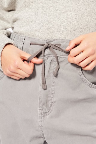 Calças jogger cintura subida - Cinzento-claro