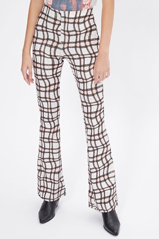Calças bootcut de cintura alta Branco