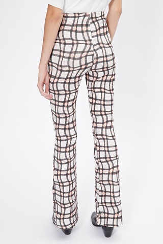 Calças bootcut de cintura alta Branco