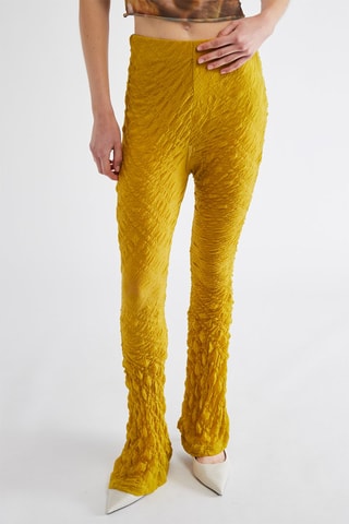 Calças wide legs - Amarelo