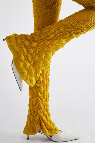 Calças wide legs - Amarelo