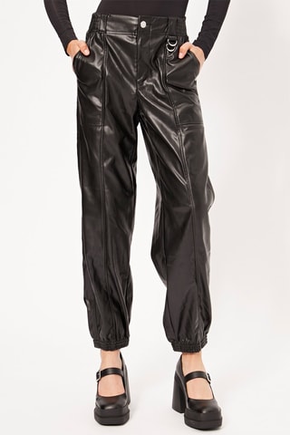 Calças jogger cintura alta - Preto