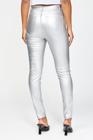 Calças skinny - Prateado