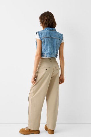 Calças wide legs - Bege