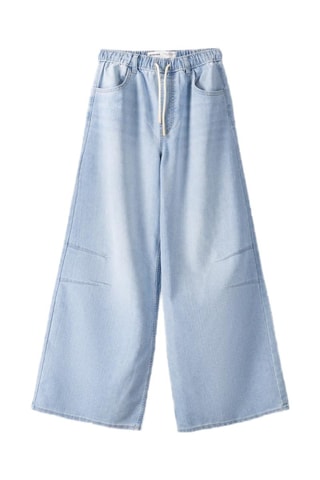Calças wide legs - Azul