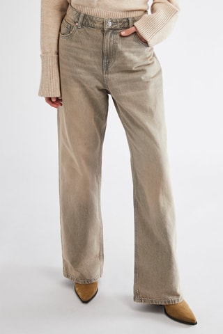 Calças wide legs - Bege