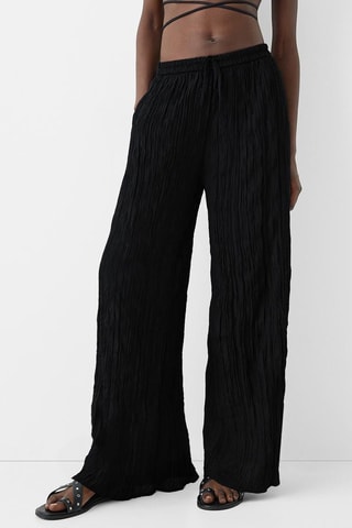 Calças wide legs - Preto