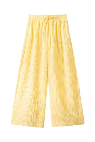 Calças wide legs - Amarelo