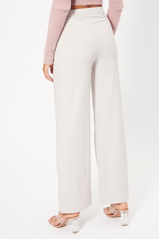 Calças wide legs de cintura subida - Branco