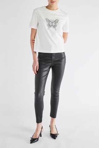 Calças skinny cintura alta - Preto