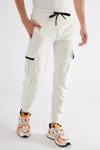 Calças jogger slim - Branco