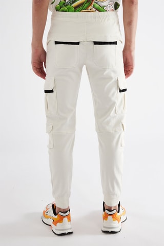 Calças jogger slim - Branco
