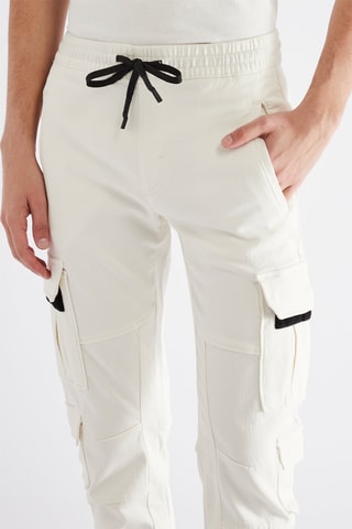 Calças jogger slim - Branco