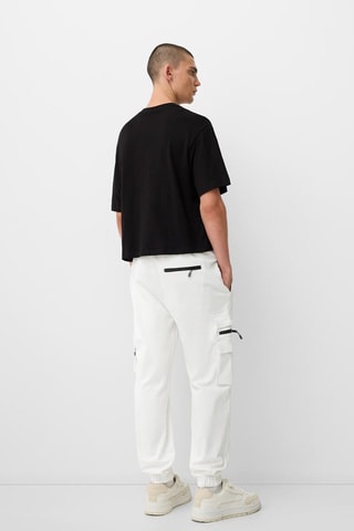 Calças jogger regular - Branco