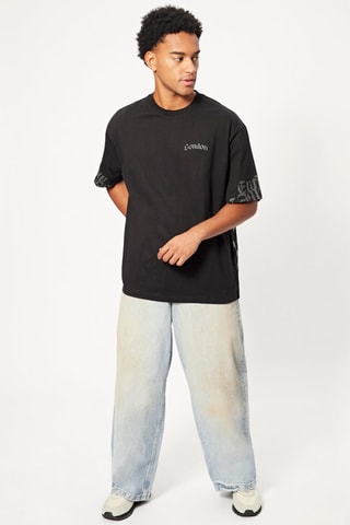 Calças de ganga baggy - Azul-claro