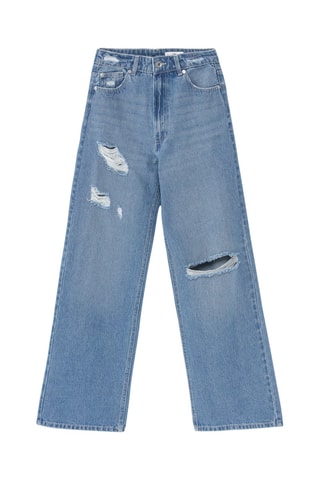 Calças de ganga wide legs - Azul