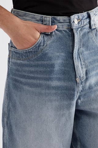 Bermudas oversize de ganga - Azul