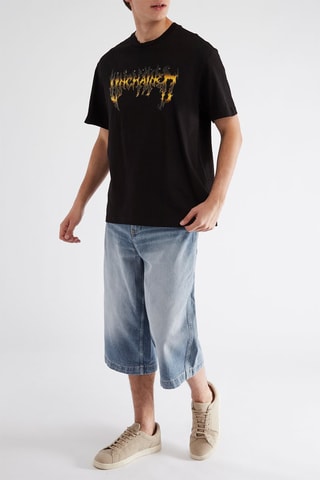 Bermudas oversize de ganga - Azul