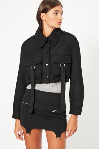 Sobrecamisa curta - Preto