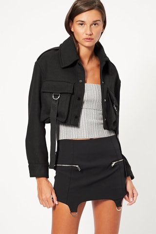Sobrecamisa curta - Preto