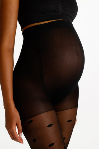 2 pares de collants de grávida - 20 deniers - Preto