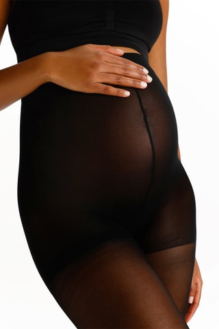 2 pares de collants de grávida - 20 deniers - Preto