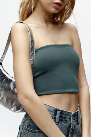 Crop top caicai - Verde-escuro