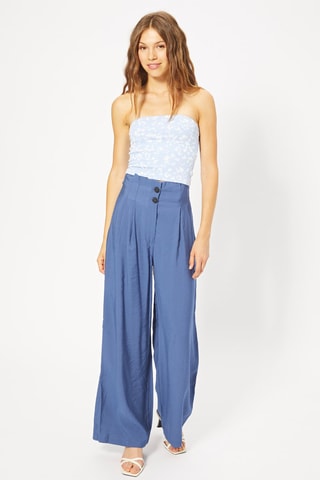 Top-caicai - Branco e azul-celeste