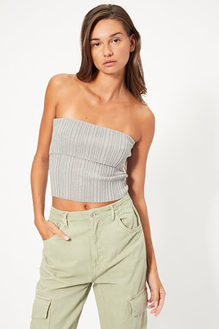 Crop top caicai - Cinzento-claro
