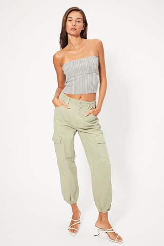 Crop top caicai - Cinzento-claro