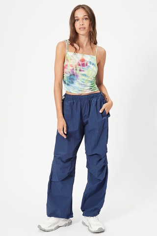 Crop top tie and dye Ecru et vert clair