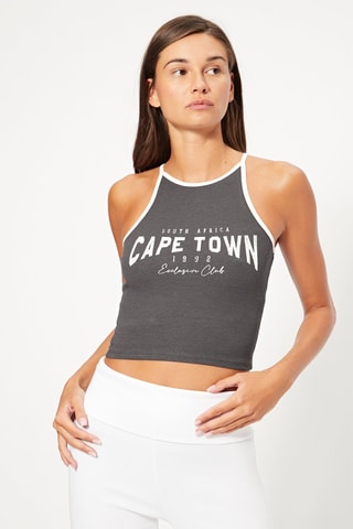 Crop top - Cinzento