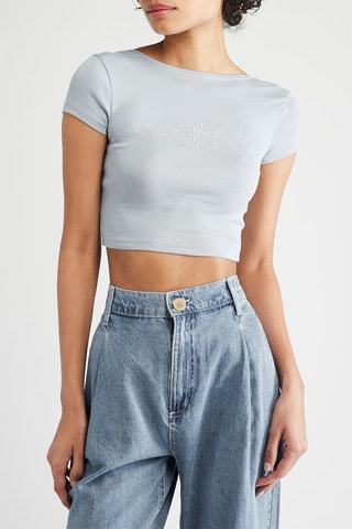 Crop top - Azul-celeste