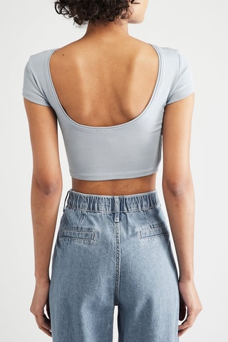 Crop top - Azul-celeste