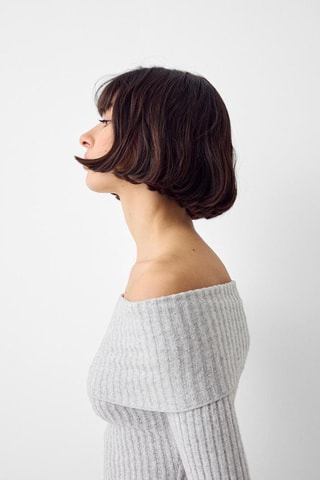 Crop top - Cinzento