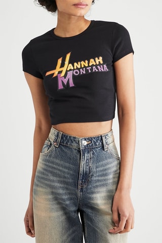 Crop top Hannah Montana - Preto