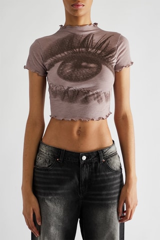 Crop top - Castanho