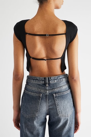 Crop top Nate Gray Camp Rock Disney - Preto